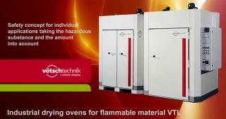 Industrial drying ovens for flammable material, VTL, Vötsch Technik