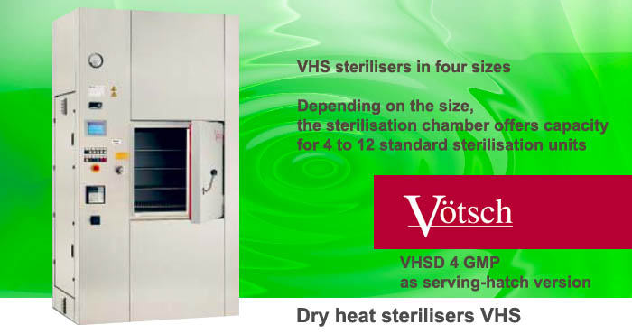 Dry heat sterilizers VHS, Votsch