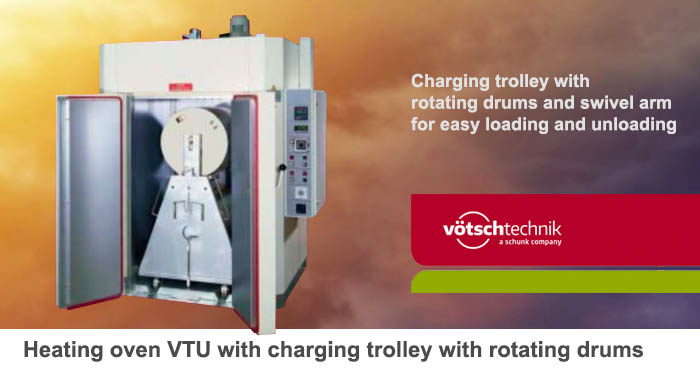 Heating oven VTU with rotating drums