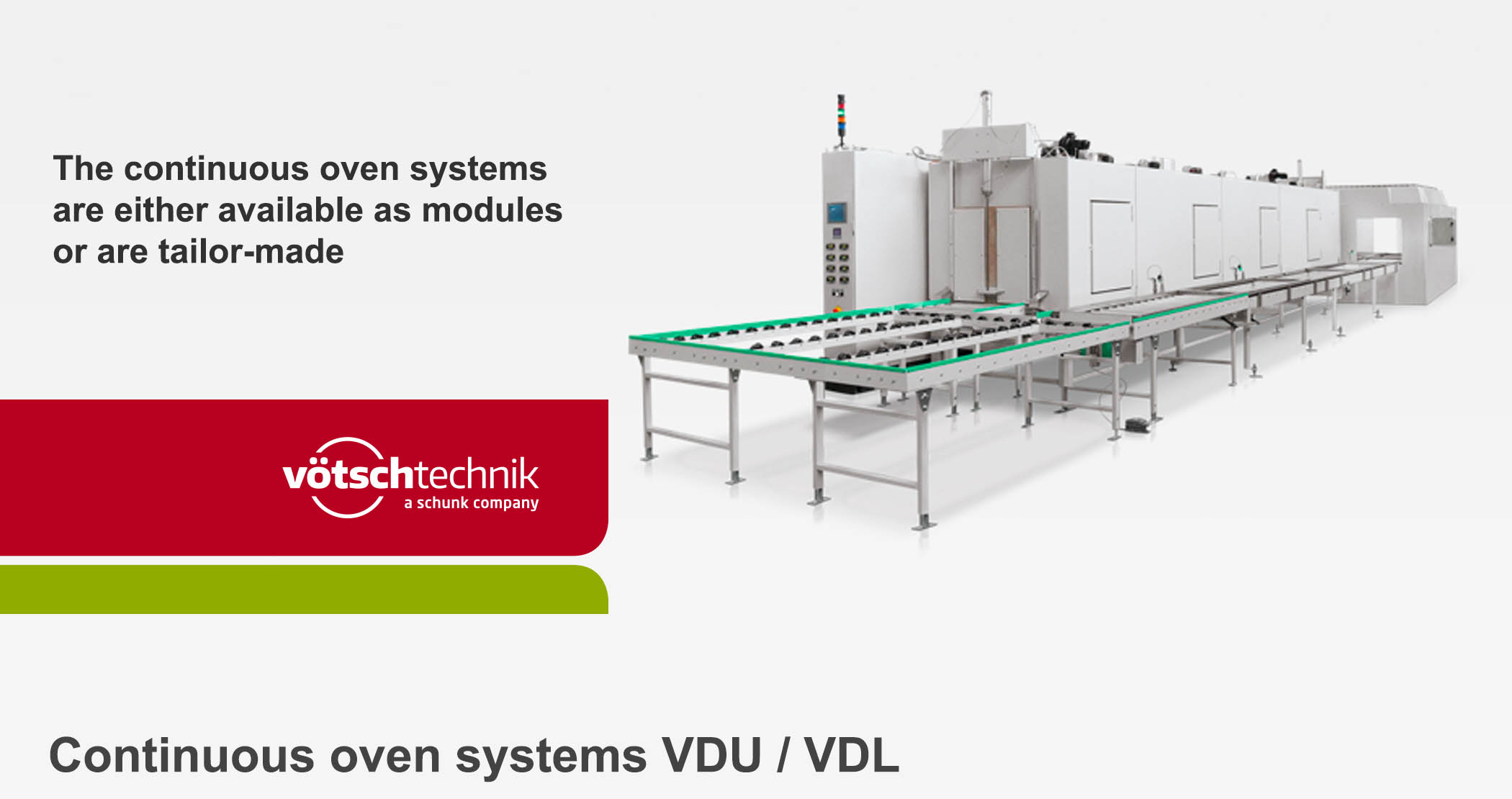Continuous oven systems, VDU, VDL, Votsch Technik