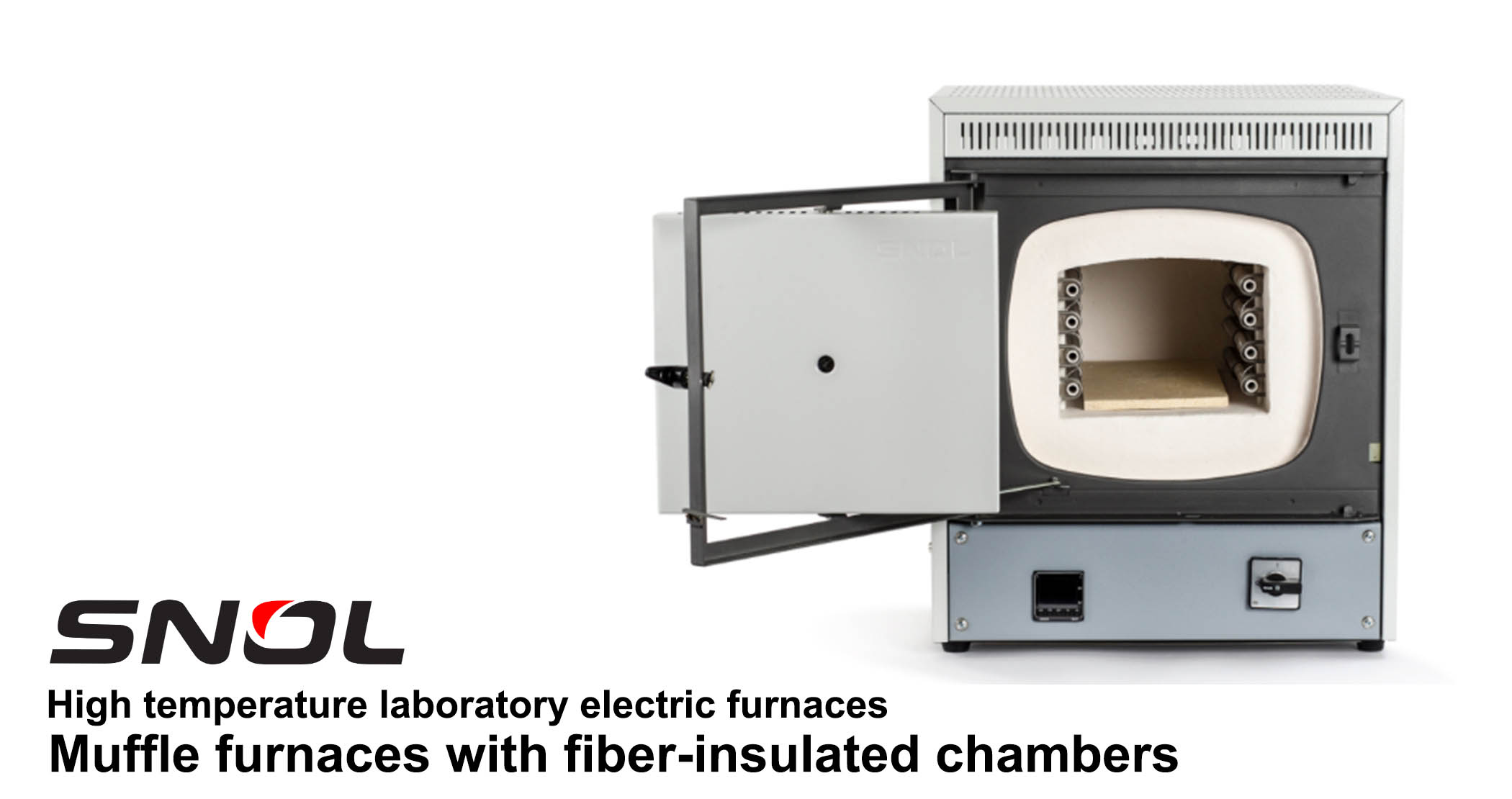 High temperature laboratory muffle furnaces with fiber-insulated chambers