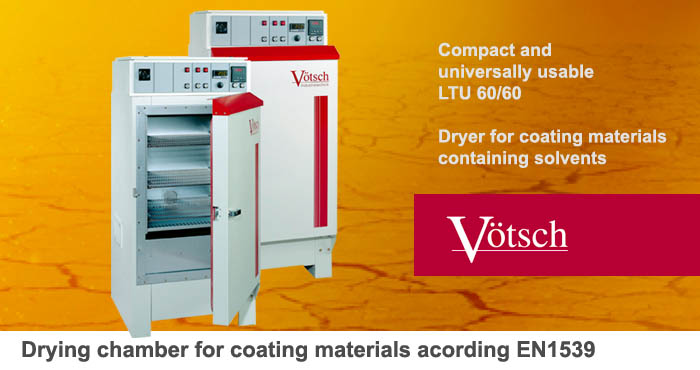 Drying chamber LTU 60-60 for coating materials acording EN1539, Votsch